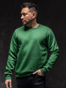 Bolf Herren Sweatshirt ohne Kapuze Grün  2001A1