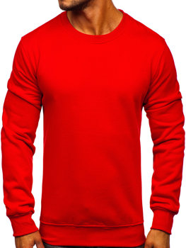 Bolf Herren Sweatshirt ohne Kapuze Rot  2001