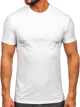 Bolf Herren T-Shirt mit Motiv Weiß  MT3056
