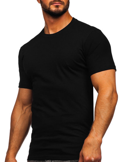 Bolf Herren T-Shirt Baumwoll Shirt Schwarz  0001