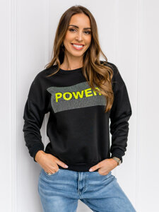 Bolf Damen Sweatshirt mit Motiv Schwarz  KSW1004