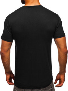 Bolf Herren Baumwoll T-Shirt Schwarz  14701