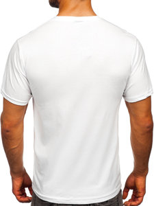 Bolf Herren Baumwoll Uni T-Shirt Weiß  192397