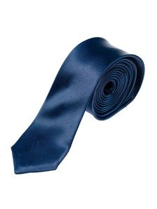 Bolf Herren Elegante Schmale Krawatte Dunkelblau  K001