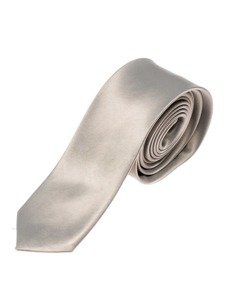 Bolf Herren Elegante Schmale Krawatte Grau  K001