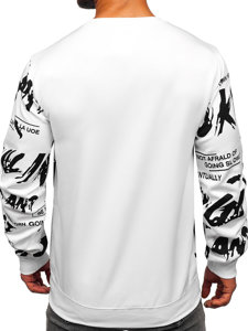 Bolf Herren Sweatshirt mit Motiv Weiß  8B1107