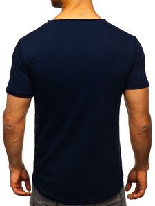 Bolf Herren T-Shirt mit V-Ausschnitt Dunkelblau 4049